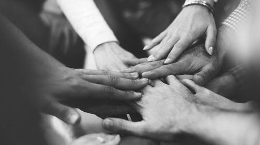 Hands together diversity